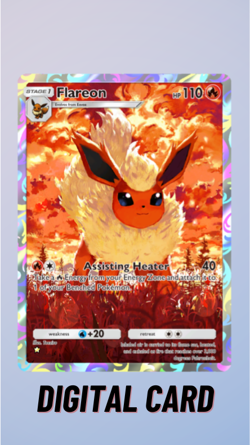 Flareon Full Art Eevee Grove Pokemon TCG Pocket Trade 1 Star ⭐ (English) - Image 1