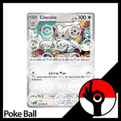 Pokemon TCG: Black Bolt - PokeBall Reverse Holo - 076/086 - Cinccino - Image 1