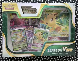 Pokemon TCG: Leafeon VStar Special Collection Box Sealed Evolving Skies Booster - Image 1