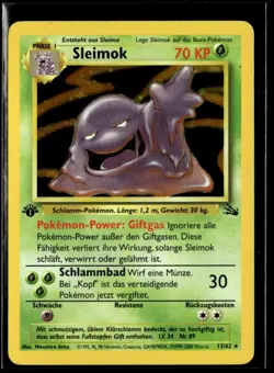 1999 Pokemon Classic - Fossil Set 1st Edition GERMAN Sleimok #13/62 - Image 1