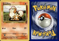 GROWLITHE 42/130 UNCOMMON BASE SET 2 POKEMON MP - Image 1