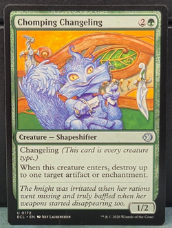 Chomping Changeling U 0172 Uncommon Lorwyn Eclipsed Near Mint Card Game Magic - Image 1