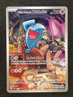 Team Rocket's Wobbuffet 203 Sv: Scarlet & Violet Promo Cards Holo - Image 1