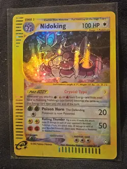 Pokemon Nidoking Aquapolis Secret Rare Holo 100 HP Stage 2 150/147 Card - Image 1
