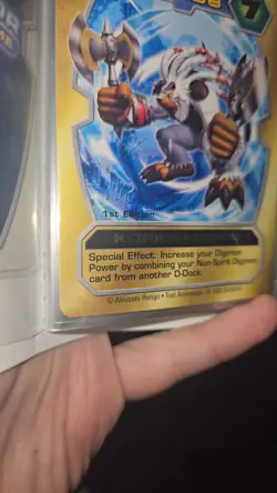 Digimon D-Tector Card Game 1st Edition Korikakumon DT-72 Gold Text - Image 2