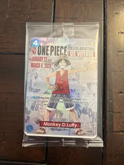 One Piece Monkey D. Luffy US Voyage College Basketball Promo Card (Mint - New) - Image 3