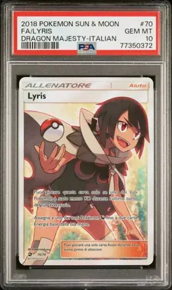 Pokemon PSA 10 Lyris #70 Full Art Trionfo Dei Draghi 2018 Italiano - Image 2