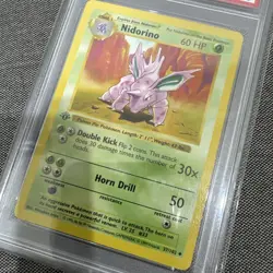 1999 Pokemon Game Base Set 1st Edition #37 NIDORINO PSA 7 Shadowless - Image 3