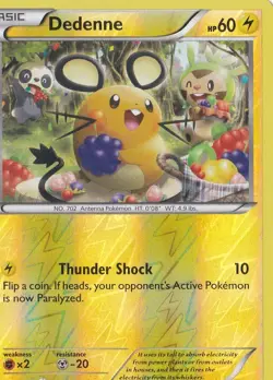 DEDENNE 57/162 REVERSE HOLO POKEMON XY BREAKTHROUGH - Image 1