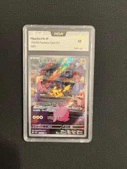 Carte Pokemon Pikachu 173/165 GRADEE PCA 10 - SV2A 151 - JAP - Image 1