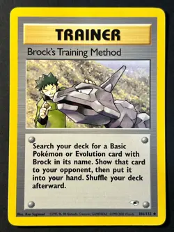 Brock's Training Method 106/132 Gym Heroes Pokemon TCG Card - Near Mint - Image 1