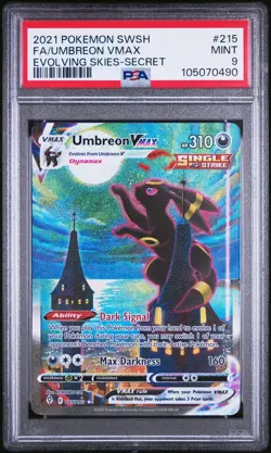 2021 Pokemon Sword & Shield Evolving Skies 215 Umbreon VMax - PSA 9 - Image 1