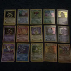 Vintage Pokemon Cards (Jungle, Fossil, Wotc) Jolteon, Mew, Gyarados - Image 1