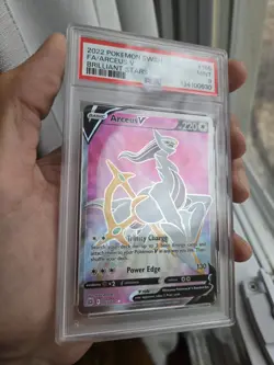 PSA 9 Pokemon TCG Arceus V Full Art Holo Card 165/172 Brilliant Stars PSA 9 - Image 2