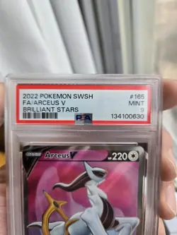 PSA 9 Pokemon TCG Arceus V Full Art Holo Card 165/172 Brilliant Stars PSA 9 - Image 4