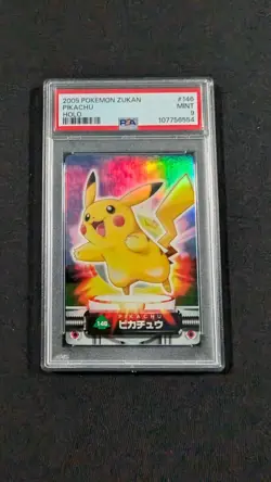 Pokemon Card Japanese Zukan Holo Pikachu 146 PSA 9 MINT - Image 1