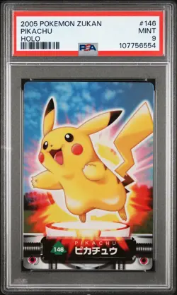 Pokemon Card Japanese Zukan Holo Pikachu 146 PSA 9 MINT - Image 3