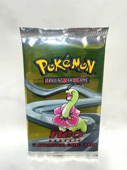 2000 Pokemon TCG Neo Genesis CASE FRESH Factory Sealed Booster Pack (Meganium) - Image 1