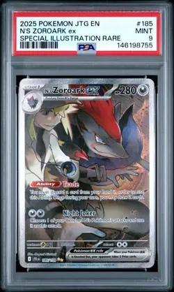 PSA 9 N's Zoroark ex 185/159 Pokemon Journey Together Special Illustration Rare - Image 1