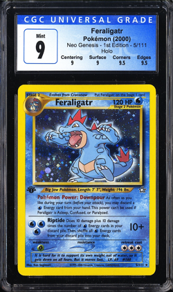 2000 POKEMON Feraligatr 5/111 Neo Genesis - 1st Edition Holo CGC 9 - Image 1