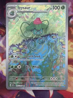 Pokemon Ivysaur 167/165 Scarlet & Violet 151 Illustration Rare Holo 100 HP Eng - Image 1