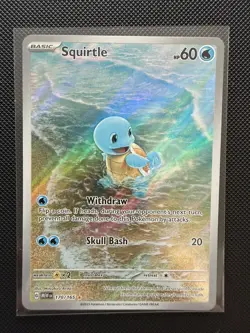 Pokemon Squirtle Illustration Rare Full Art Holo 170/165 Scarlet & Violet 151 - Image 1