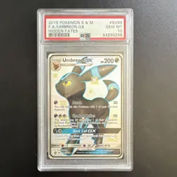 Pokemon Umbreon GX SV69/SV94 Hidden Fates Shiny Holo Rare Full Art PSA 10 - Image 1