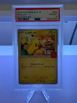 PSA 10 Pikachu 020/M-P McDonald's Promo 2025 Pokemon Card Japanese [US Seller] - Image 1