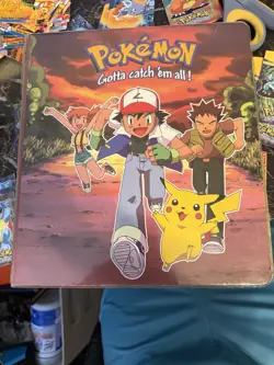 Pokemon Vintage 1999 Card Binder with Ash, Pikachu, Brock & Misty Damage - Image 1