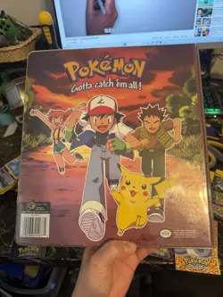 Pokemon Vintage 1999 Card Binder with Ash, Pikachu, Brock & Misty Damage - Image 2