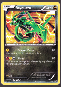 Rayquaza 11/20 Holo Dragon Vault Pokemon Card 2012 MP - Image 1
