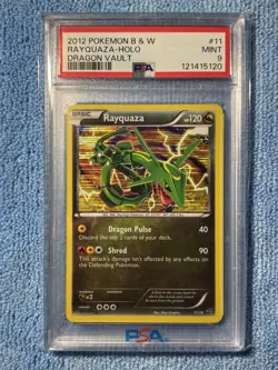 PSA 9 Rayquaza 11/20 Dragon Vault Holo Rare 2012 Black & White English Pokemon - Image 1