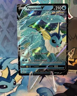 Pokemon TCG Vaporeon V Rapid Strike Ultra Rare Swsh150 Promo Star NM - Image 1