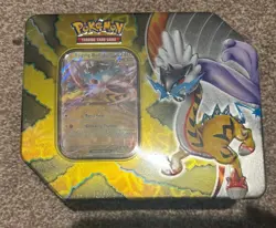 Pokemon TCG: Paradox Destinies Tin - Raging Bolt EX Sealed - Image 1