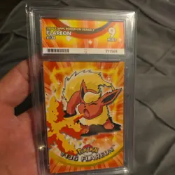 Pokemon Topps Series 3 Flareon Ace Grade 9 Blue Logo #136 - Image 2