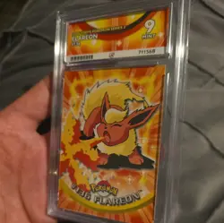 Pokemon Topps Series 3 Flareon Ace Grade 9 Blue Logo #136 - Image 3