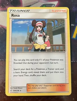 Pokemon TCG Sun & Moon Cosmic Eclipse Rosa Non-Holo Rare 204/236 NM - Image 1