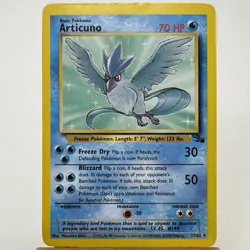 Articuno - 17/62 - Fossil Set - Unlimited - Rare - Pokemon - WOTC - Played - Image 1