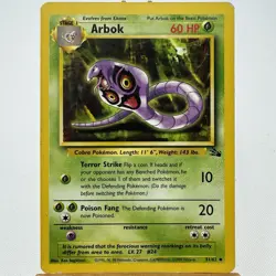 Arbok - 31/62 - Fossil Set - Unlimited - Uncommon - Pokemon - WOTC - Played - Image 1