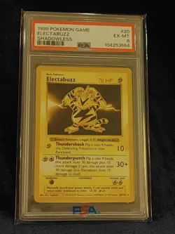1999 POKEMON GAME #20 ELECTABUZZ BASE SET SHADOWLESS PSA 6 - Image 1