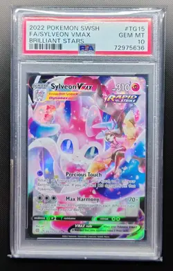 Pokemon Sylveon VMAX #TG15/TG30 SWSH: Brilliant Stars PSA 10 GEM MINT - Image 1