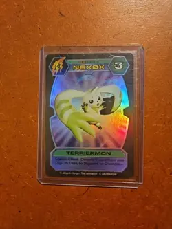 DT-35 Terriermon Digimon Card D-Tector Series 1 2002 Bandai Holo Foil Rare - Image 1