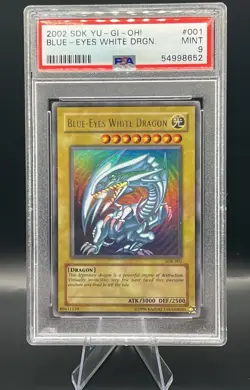 PSA 9 Blue-Eyes White Dragon SDK-001 Starter Deck: Kaiba Unlimited HOLO BLEED - Image 1