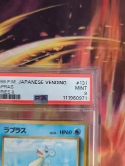 Pokemon Card Japanese Vending expansion sheet 1998 glossy PSA 9 Lapras - Image 4