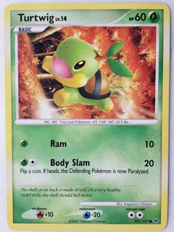 Turtwig 101/127 LP - Platinum Pokemon Card - Kagemaru Himeno Art - Image 1