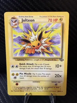 Jolteon 20/64 Jungle Non Holo WOTC 1999 Pokemon Card LP Unlimited - Image 1