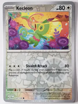 REVERSE HOLO Kecleon 122/159 NM / M - Journey Together Pokemon Card - Image 1