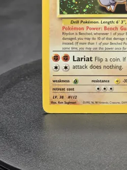 Pokemon TCG Brock's Rhydon 2/132 Gym Heroes Holo Unlimited Rare Card - Image 4