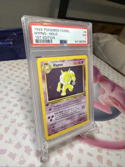 1999 Pokemon Fossil First Edition 8/62 Hypno PSA 7 - Image 2