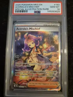 Acerolas Mischief 183/132 - SIR - Mega Evolution - PSA 10 - Pokemon TCG - Image 1